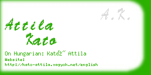 attila kato business card
